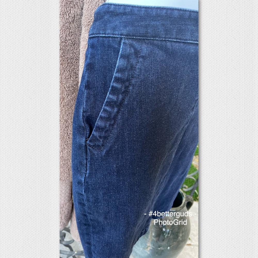 Womens Banana Republic Pencil Straight Dark Wash Denim Jean Skirt with Pockets 4 - Picture 4 of 16